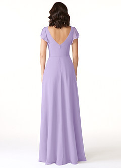 Azazie Omari Bridesmaid Dresses Lilac A-Line Chiffon Dress image2