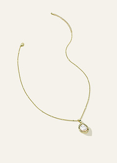 front Irregular Frame Pearl Necklace