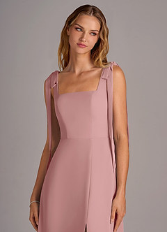 Azazie Debra Bridesmaid Dresses Dusty Rose A-Line with Pockets Chiffon Convertible Dress image7