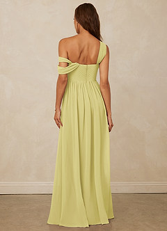 Christian Siriano Bridal for Azazie 1014 Bridesmaid Dresses Lemon Sorbet A-Line Off the Shoulder Chiffon Dress image3