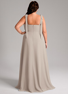 Azazie Debra Bridesmaid Dresses Frost A-Line with Pockets Chiffon Convertible Dress image2