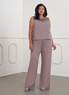 Azazie Maura Mother of the Bride Dresses Dusk Jumpsuit/Pantsuit Sequins Chiffon Dress image9