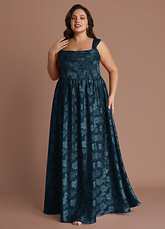 Hazel Navy Pleated Maxi Dress image3