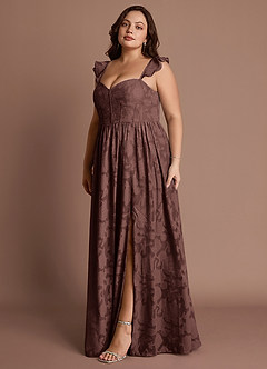 Denisse Mocha Coco Corset Maxi Dress image8