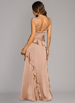 Azazie Sloane Bridesmaid Dresses English Rose A-Line Sweetheart Neckline Stretch Satin Dress image2