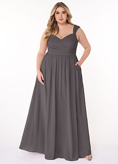 Azazie Raine Bridesmaid Dresses A-Line Sweetheart Ruched Chiffon Floor-Length Dress image7