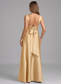 Azazie Beatrice 신부 들러리 드레스 A라인 스윗하트 네크라인 스트레치 새틴 바닥 길이 드레스 image6