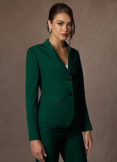 front Whitney Smeraldo Blazer elasticizzato strutturato