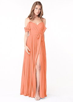 Azazie Lyney Sprzedaż ostateczna Linia A Szyfon Długość podłogi Sukienka image1