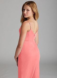 Azazie Deandra Junior Robe Fourreau en Maille Corail image5