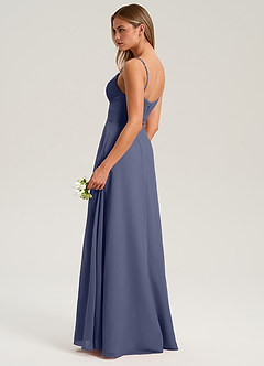Azazie Terese Bridesmaid Dresses Stormy A-Line Pleated Chiffon Dress image5