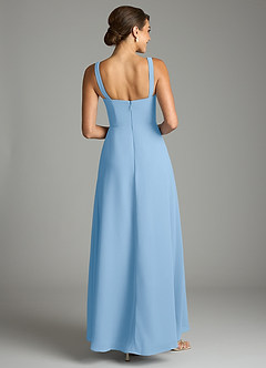 Azazie Debra Bridesmaid Dresses Powder Blue A-Line with Pockets Chiffon Convertible Dress image6