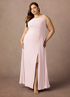 Azazie Galvan Mother of the Bride Dresses Blushing Pink A-Line Sequins Chiffon Dress image6