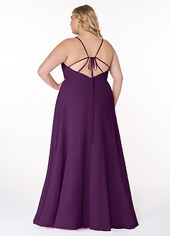 Azazie Everleigh Bridesmaid Dresses Grape A-Line Sweetheart Pleated Chiffon Dress image9