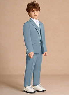 front Oliver Lichtblauw Jongens 3-delig pak