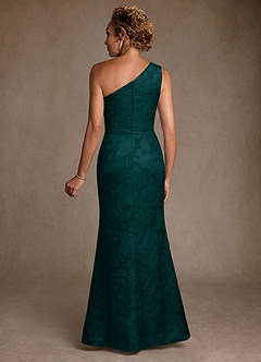 Azazie Joylin 신부의 어머니 드레스 트럼펫 한쪽 어깨 플로럴 번아웃 플로어 길이 드레스 image2