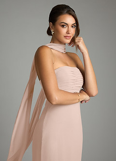 Azazie Saylor Bridesmaid Dresses English Rose Mermaid Strapless Chiffon Dress image2