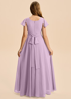 Azazie Cady Junior Wisteria A-Line Pleated Chiffon Dress image2