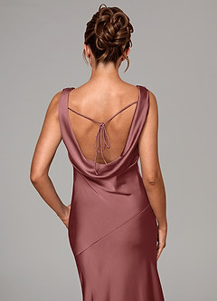 Azazie Rylina Bridesmaid Dresses Amethyst Mermaid Stretch Satin Dress image2