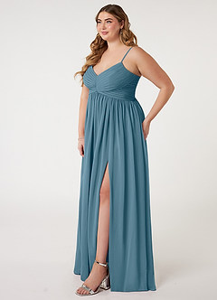 Azazie Alia Bridesmaid Dresses Bermuda A-Line Pleated Chiffon Dress image8