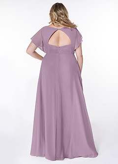 Azazie Rylee Bridesmaid Dresses Wisteria A-Line Pleated Chiffon Dress image7