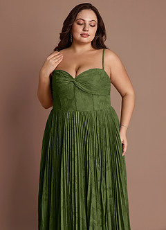 Akiko Olive Pleated Maxi Dress image10