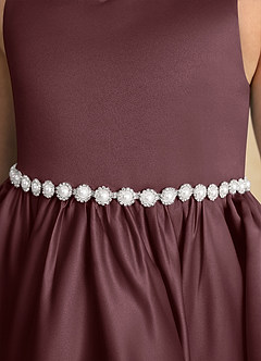 Azazie Julietta Blumenmädchenkleider Ballkleid Cabrio Tüll Kleid Sangria image10