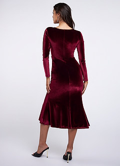 Promise Of Forever Burgundy Velvet Maxi Dress image6