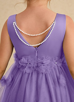 Azazie Lux Flower Girl Dresses Tahiti A-Line Beaded Tulle Dress image6