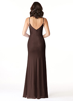 Azazie Deandra Bridesmaid Dresses Ganache Mermaid Pleated Mesh Dress image2