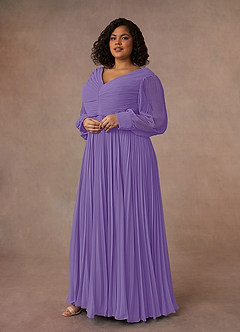 Azazie Zina Mother of the Bride Dresses Tahiti A-Line Pleated Chiffon Dress image3