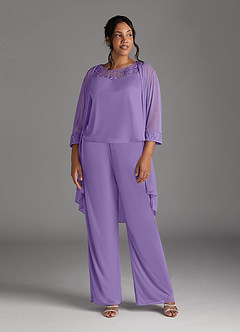 Azazie Frances Mother of the Bride Dresses Tahiti Jumpsuit/Pantsuit Scoop Mesh Dress image11