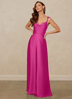 Christian Siriano Bridal for Azazie 1001 Bridesmaid Dresses Fuchsia A-Line Sweetheart Neckline Stretch Satin Dress image3