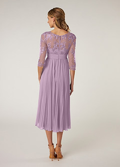Azazie Tutu Mother of the Bride Dresses Wisteria A-Line Boatneck Lace Chiffon Dress image2