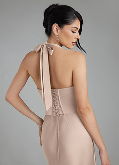 Azazie Torrance Bridesmaid Dresses English Rose Mermaid Corset Stretch Satin Dress image2