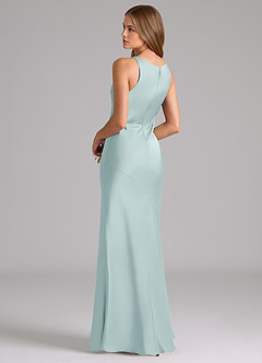 Azazie Allettie Bridesmaid Dresses Mist Mermaid Stretch Satin Dress image2
