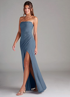 Azazie Leonis Bridesmaid Dresses Twilight Sheath Strapless Stretch Crepe Convertible Dress image7