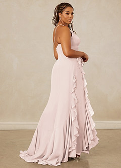 Christian Siriano Bridal for Azazie 1006 Brautjungfernkleider Meerjungfrau-Linie Gestreift Chiffon Kleid Blassrosa image9
