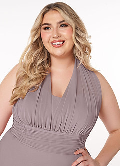 Azazie Fifi Bridesmaid Dresses Dusk A-Line Strapless Chiffon Convertible Dress image16