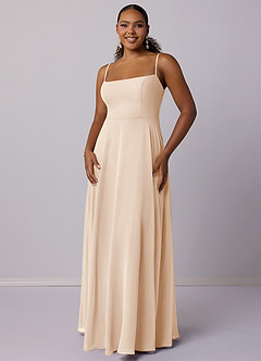 Barbie ♥ Azazie Brautjungfernkleider A-Linie Chiffon Kleid Alabaster Weiß image7