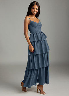 Azazie Kaiden Bridesmaid Dresses Neptune A-Line Sweetheart Neckline Chiffon Dress image3
