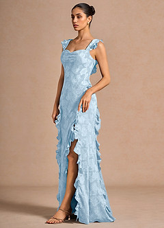 Maxi jurk Barsha Poederblauw image5