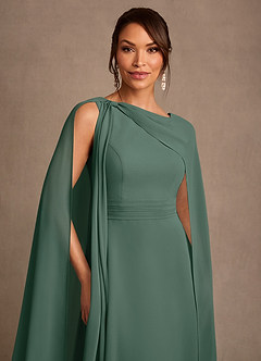 Azazie Liddie Abiti per la Madre della Sposa Abito A-Line in Chiffon Plissettato Muschio Marino image6