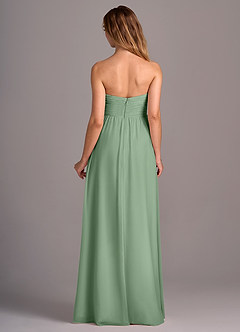 Azazie Joni Bridesmaid Dresses Matcha A-Line Strapless Chiffon Convertible Dress image5