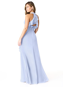 Azazie Aviv Bridesmaid Dresses Ice A-Line Pleated Chiffon Dress image2