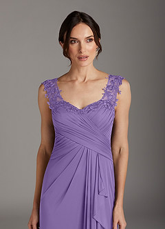 Azazie Edelin Mother of the Bride Dresses Tahiti A-Line Sweetheart Neckline Pleated Mesh Dress image6