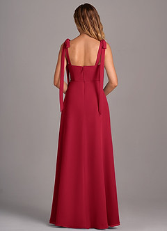 Azazie Debra Abiti da Damigella Abito Convertibile A-Line in Chiffon Con Tasche Scarlatto image3