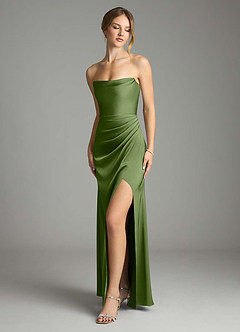 Azazie Leonis Bridesmaid Dresses Juniper Mermaid Pleated Stretch Satin Convertible Dress image1