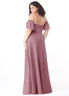 Azazie Sue Brautjungfernkleider Wandelbar A-Linie Schulterfrei Chiffon Kleid Vintage Mauve image10