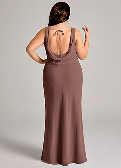 Azazie Rylina Bridesmaid Dresses Espresso Mermaid Pleated Chiffon Dress image11
